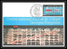 3271/ Carte Maximum (card) France N°1922 Centre National Georges Pompidou Fdc 1977 Edition Cef - 1970-1979