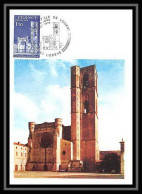 3221/ Carte Maximum (card) France N°1902 Cathédrale De Lodève église Church Fdc 1976 Edition Cef - Eglises Et Cathédrales
