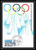 3196/ Carte Maximum (card) France N°1889 Jeux Olympiques (olympic Games) 1976 De Montréal Fdc 1976 Edition Cef - 1970-1979