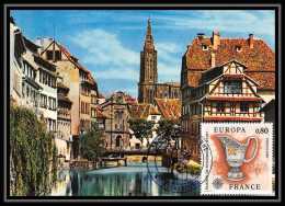 3168/ Carte Maximum (card) France N°1877 Europa 1976 Faïence De Strasbourg Fdc 1976 Edition Cigogne - 1970-1979