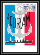 3160/ Carte Maximum (card) France N°1874 Officiers De Réserve De Mer Acoram Marine Bateau Fdc 1976 Edition Cef - 1970-1979