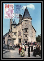 3155/ Carte Maximum (card) France N°1872 Ussel Château (castle) Ventadour Fdc 1976 Edition Cap - 1970-1979