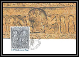 3136/ Carte Maximum Card France 1867 Tableau Painting Linteau L'église St-Genis-des-Fontaines Fdc 1976 Edition Cef - 1970-1979