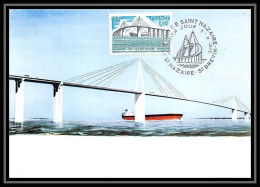 3111/ Carte Maximum (card) France N°1856 Pont (bridge) De Saint-Nazaire Fdc 1975 Edition Empire - Brücken