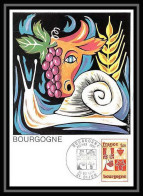 3092/ Carte Maximum (card) France N°1848 Région Bourgogne Edition Empire Premier Jour 1975 - 1970-1979