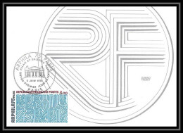 3063/ Carte Maximum (card) France N°1836 Arphila 75 Paris Graphisme Edition Braun 1975 Cachet Grand Palais - Briefmarkenausstellungen