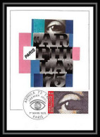 3044/ Carte Maximum (card) France N°1830 Arphila 75, Paris L'oeuil Edition Cef 1975 Cachet Fdc  - 1970-1979