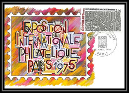 3050/ Carte Maximum (card) France N°1832 Arphila 75 Paris Graphisme Edition Empire 1975 Cachet Fdc  - 1970-1979