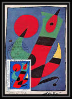 2993/ Carte Maximum (card) France N°1811 Tableau (Painting) Arphila Miro Edition Braun Fdc Premier Jour 1974 - Moderne