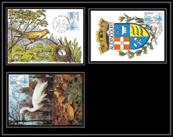 3012/ Carte Maximum (card) France N°1820 Aigrette Garzette Oiseaux (birds) Lot De 3 Documents 1975 Fdc - Storchenvögel