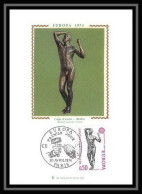 2934/ Carte Maximum (card) France N°1789 Europa 1974 Sculpture Rodin Age D'airin Edition Fdc - 1970-1979