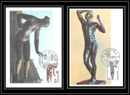 2939/ Carte Maximum (card) France N°1789/1790 Europa 1974 Rodin Age D'airin Edition Fdc Edition Cef - 1970-1979