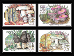 4273/ Carte Maximum (card) France N°2488/2491 1987 Champignons Mushrooms Funghi De France Edition Cef Fdc  - Pilze