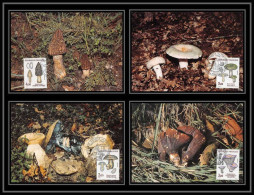 4277/ Carte Maximum (card) France N°2488/2491 1987 Champignons Mushrooms Funghi De France Edition Combier Fdc  - Champignons