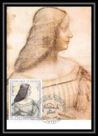 4222/ Carte Maximum Card France N°2446 Tableau Painting Isabelle D'Este Léonard De Vinci Da Vinci édition Cef Fdc 1986  - Other & Unclassified