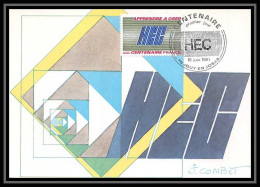 3858/ Carte Maximum (card) France N°2145 Fondation D'HEC (hautes Ecoles De Commerce) Fdc Edition Cef 1981  - 1980-1989