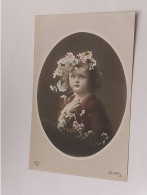 P3 Cp Enfants/Jeune Fille, Fleurs, Cadre. 33389/5 - Portretten