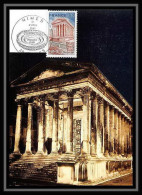 3827/ Carte Maximum (card) France N°2133 La Maison Carrée à Nimes Fdc Edition Empire 1981  - 1980-1989