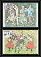 3840 Carte Maximum Card France N°2138/2139 Europa 1981 Folklore Danses Traditionnelles Strasbourg Fdc Edition Cef 1981  - 1980-1989