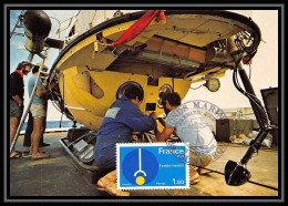 3818/ Carte Maximum (card) France N°2129 Fonds Marins Fdc Edition Pierron 1981 - 1980-1989