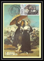 3796/ Carte Maximum (card) France N°2124 Journée Du Timbre 1981 Tableau Painting Goya Edition Sociétés Goya Nancy - 1980-1989