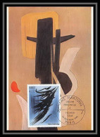 3762/ Carte Maximum (card) France N°2110Tableau (Painting) Oeuvre De Hans Hartung Fdc Edition Cef 1980 - 1980-1989
