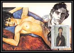 3766/ Carte Maximum (card) France N°2109 Tableau Painting Femme Aux Yeux Bleus Modigliani édition Cef 1980 Fdc - 1980-1989