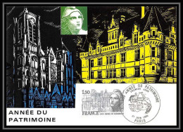 3732/ Carte Maximum (card) France N°2092 Année Du Patrimoine Gandon Fdc Edition JF 1980 PARIS - 1945-54 Marianne Of Gandon