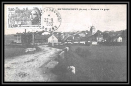3729/ Carte Postale Postard France N°2092 Gandon Exposition Bethoncourt 1980 Doubs Entrée Du Pays - Cachets Commémoratifs