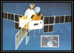 3665/ Carte Maximum (card) France N°2073 Eurovision Espace (space) Fdc Edition Empire 1980 Satellite Symphonie - Europe