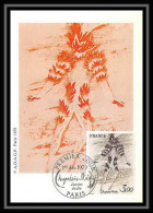 3647/ Carte Maximum (card) France N°2068 Tableau (Painting) Danseur Du Feu La Flûte Enchantée Fdc Edition Cef 1979 - 1970-1979