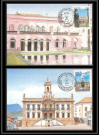 3594 Brésil Brazil Carte Maximum (card) N° 1754/1755 Musées Serie Museus 1985 Ouro Preto Rio De Janeiro - Maximumkaarten
