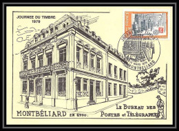 3573/ Carte Maximum (card) France N°2037 Journée Du Timbre 1979 Hôtel Des Postes De Paris Montbeliard édition Blondel - Dag Van De Postzegel