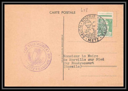 5661/ Carte Commémorative (card) France 1er Salon Du Tourisme Et Des Sports Metz 7/4/1950 Marianne Gandon - Cachets Commémoratifs