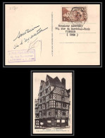 5611/ Carte Postale Anger Logis D'adam (card) France N°345 Ptt Exposition Internationale Paris 1937 Pexip Vierzon  - Cachets Commémoratifs