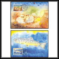 5537/ Carte Maximum (card) Liechtenchtein Poissons (Fish) Vaduz 1987  - Fishes
