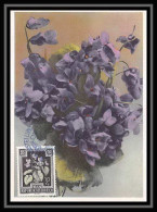 5515/ Carte Maximum (card) Autriche (osterreich) N°722 Violette Fleur Flowers Flower Fleurs Dresdner 1948 - Maximum Cards