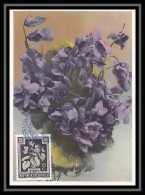 5515/ Carte Maximum (card) Autriche (osterreich) N°722 Violette Fleur Flowers Flower Fleurs Dresdner 1948 - Other & Unclassified