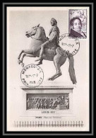 5504 Carte Maximum Monaco N°318 Bosio Statue De Louis XIV Place Des Victoires Paris 12/7/1948 Tirage 250 Exemplaires RRR - Maximum Cards