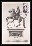 5504 Carte Maximum Monaco N°318 Bosio Statue De Louis XIV Place Des Victoires Paris 12/7/1948 Tirage 250 Exemplaires RRR - Beeldhouwkunst