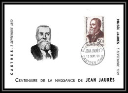 5483 Carte Maximum Card France N°1217 Centenaire De La Naissance De Jean Jaures Edition Jack Musée Fdc 1959 RRR Castres - 1950-1959
