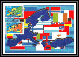 5406/ Carte Maximum (card) France Service N°104/105 Conseil De L'europe Fdc Edition Cef 1991 Europe Europa  - 1990-1999
