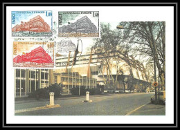 5384/ Carte Maximum (card) France Service N°53/55 Conseil De L'Europe Batiment De Strasbourg Fdc Edition Cef 1977 Europa - Lettres & Documents