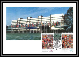 5423/ Carte Maximum (card) France Service N°112/113 Conseil De L'europe Fdc Edition Cef 1994 Europe Europa - 1990-1999
