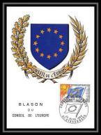 5359/ Carte Maximum (card) France Service N°31 Blason Du Conseil De L'Europe Drapeau Flag Fdc Edition Parison 1963 - 1960-1969