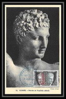 5352/ Carte Maximum (card) France Service N°23 Unesco Bouddha Mermès Et Praxitèle Fdc Edition Moutet 1961 - 1960-1969