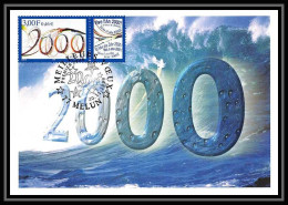 5203/ Carte Maximum (card) France N°3291 Meilleurs Vœux 2000 édition De La Palette St Clément La Rivière Fdc 1999 - 1990-1999