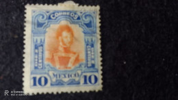 MEKSİKA-1900-1920     10  CENTAVOS           DAMGALI - Mexiko