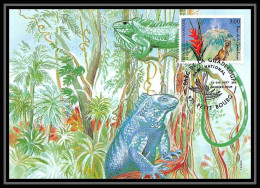 4882/ Carte Maximum (card) France N°3055 Parc De La Guadeloupe Raton Laveur Iguane édition Cef Fdc 1997 Petit Bourg - 1990-1999