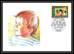 4855/ Carte Maximum (card) France N°3033 Cinquantenaire De L'UNICEF édition Cef Fdc 1996 Enfants Child - 1990-1999